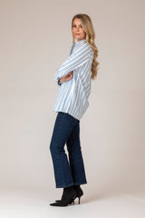 Vicki Blue and White Striped Shirt | Brax