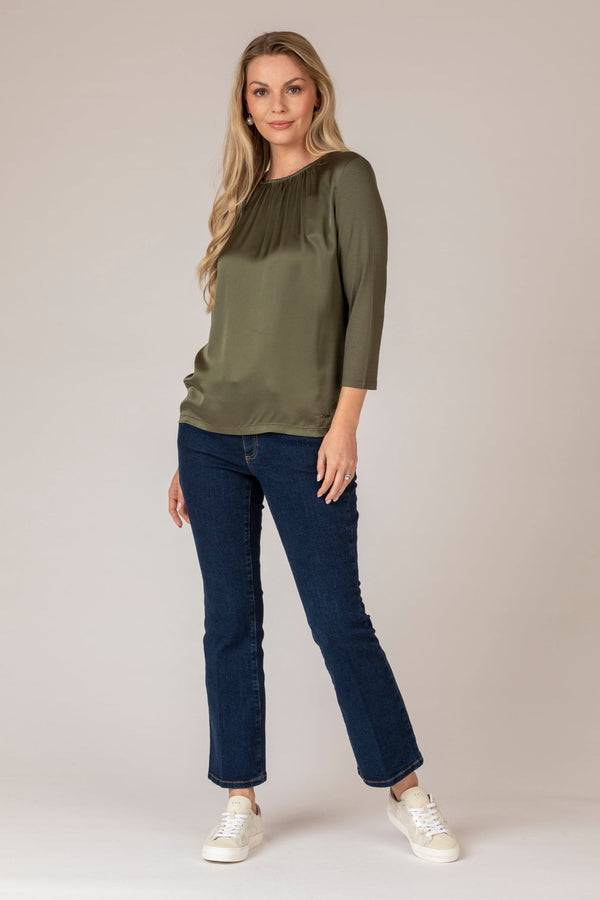 Clara Khaki Top with Gathers | Brax