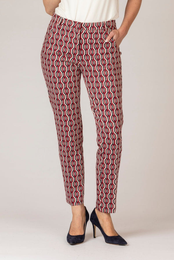 Maron Patterned Elasticaed Trousers | Brax