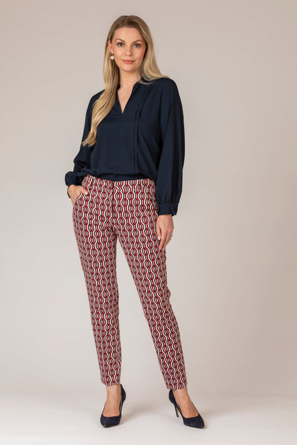 Maron Patterned Elasticaed Trousers | Brax