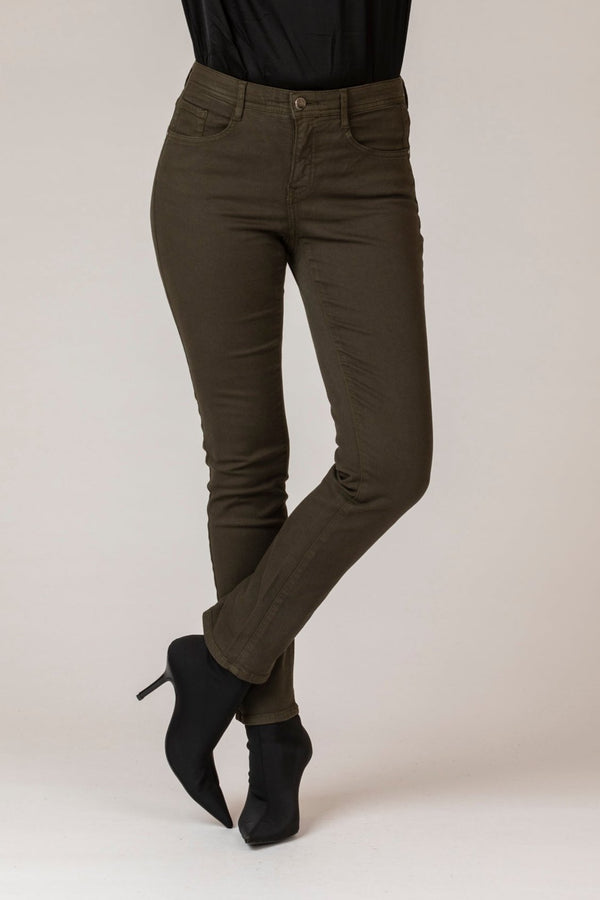 Mary Five Pocket Trousers in Dark Khaki | Brax