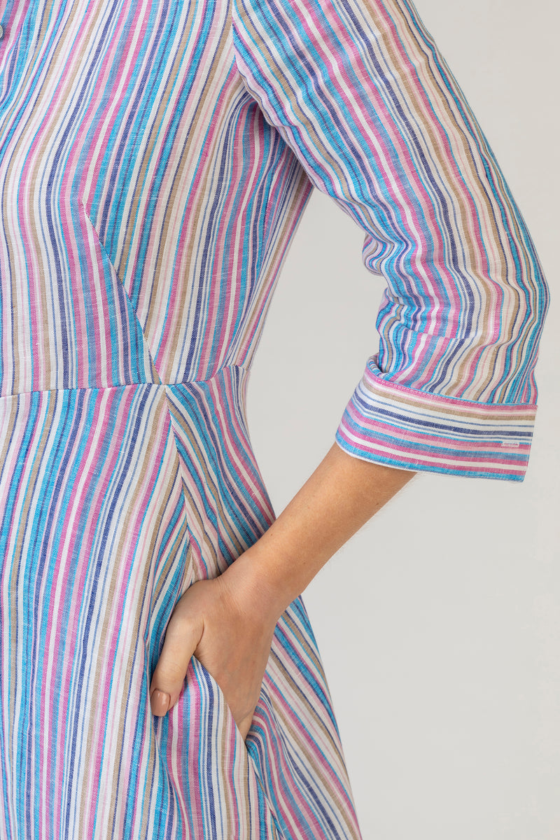 The Striped Mamma Midi Linen Dress | Sartoria Saracena