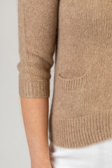 Caramel Cashmere Cardigan | Esthēme Cachemire