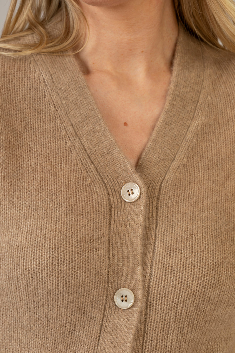 Caramel Cashmere Cardigan | Esthēme Cachemire