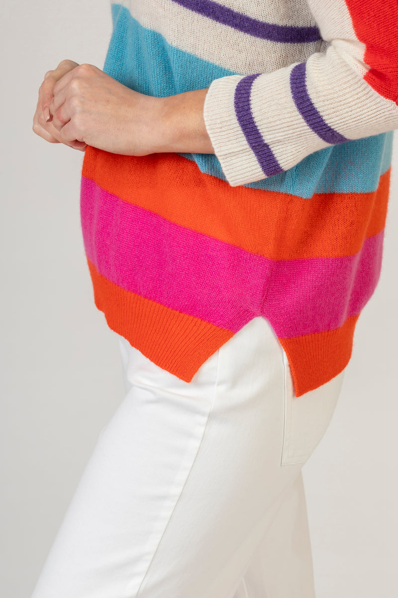 Bold Stripe Cashmere Jumper | Esthēme Cachemire