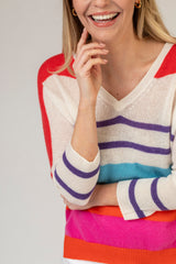 Bold Stripe Cashmere Jumper | Esthēme Cachemire