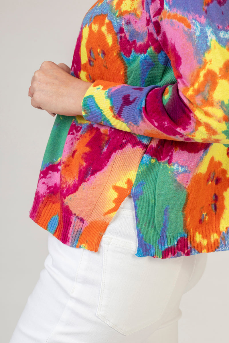 Psychedelic Round Neck Jumper | Esthēme Cachemire