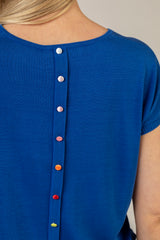 Silk T-Shirt with Satin Buttons | Esthēme Cachemire