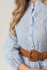 The Liza Linen Maxi Dress in Broderie Anglaise | Sartoria Saracena