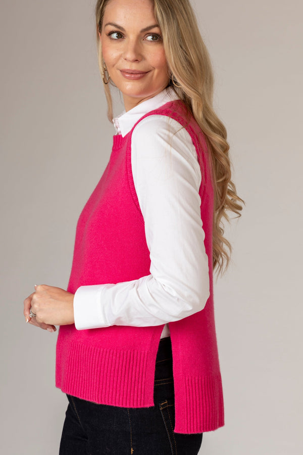 Pink Cashmere Tank Top | Esthēme Cachemire