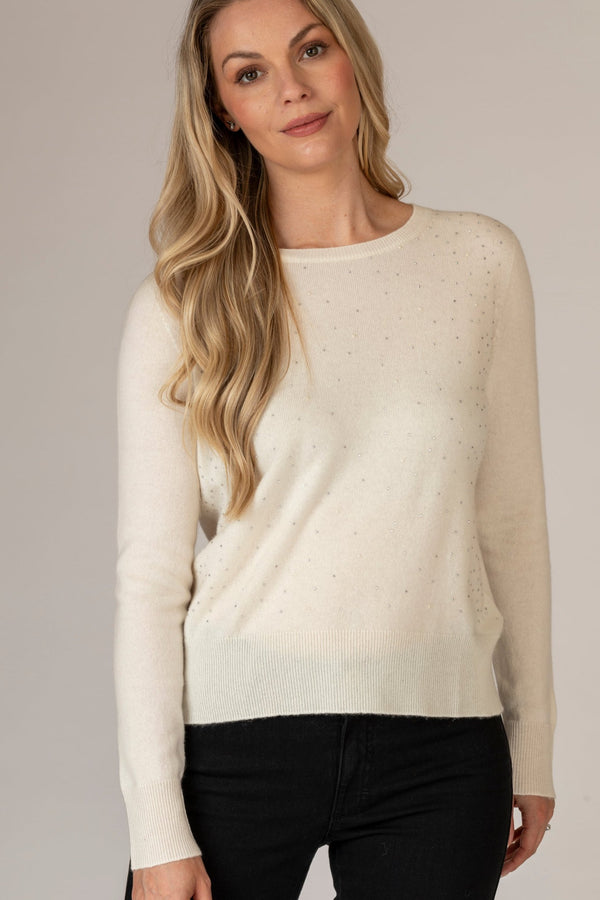 Cream Twinkle Cashmere Jumper | Esthēme Cachemire