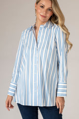 Vicki Blue and White Striped Shirt | Brax