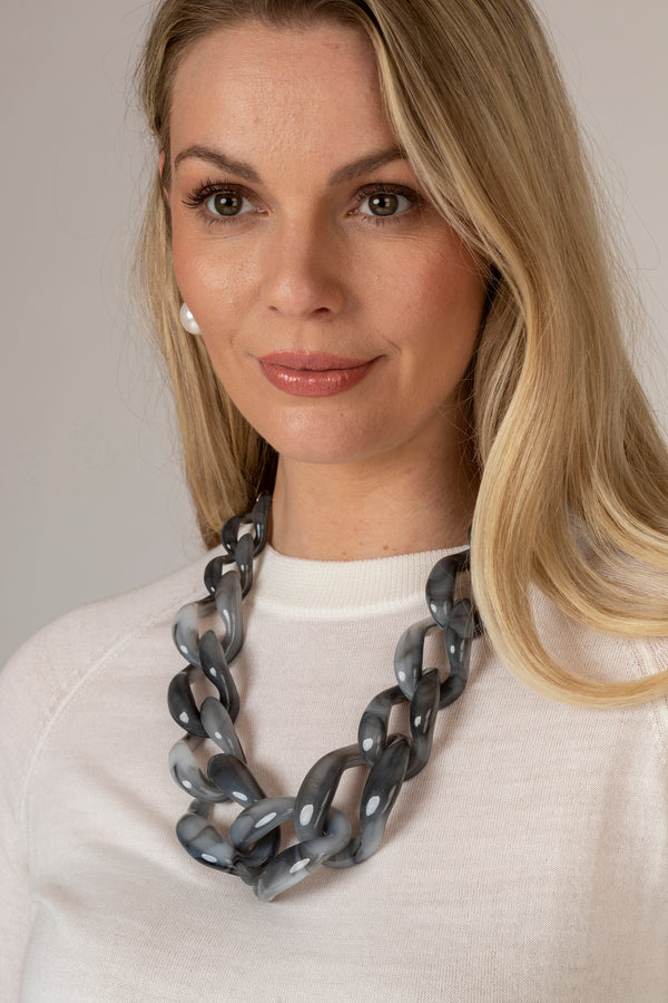 Grey Chunky Chain Necklace | Sarah Thomson