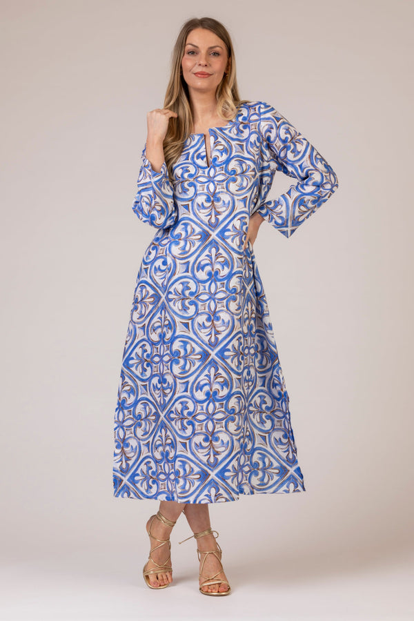 The Amie Dress in Blue Tile | Sartoria Saracena