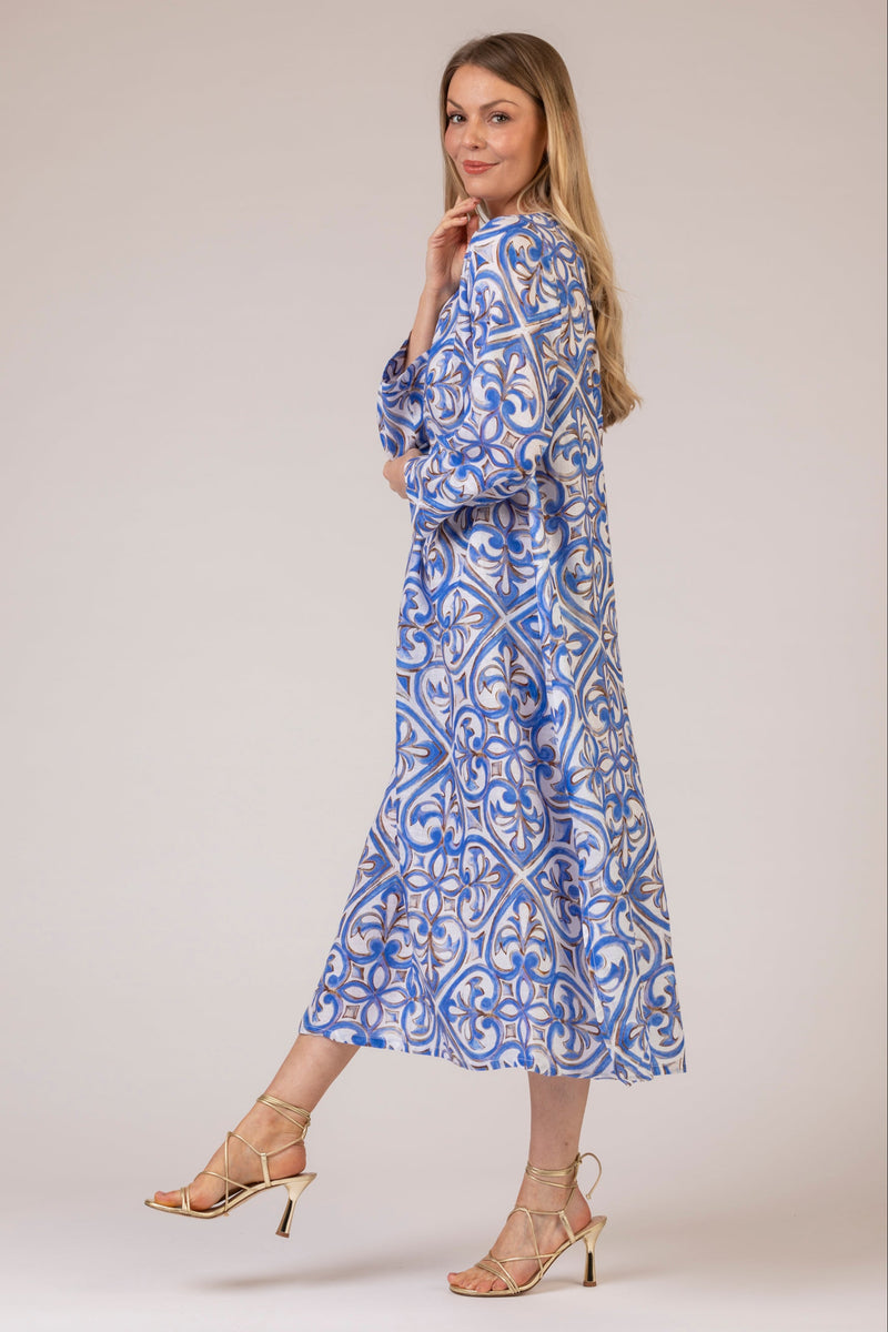 The Amie Dress in Blue Tile | Sartoria Saracena