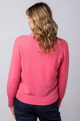 Pink Cashmere Sparkle Cardigan JF6W15C | Esthēme Cachemire