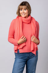 Coral Cashmere Scarf AC1005H | Esthēme Cachemire
