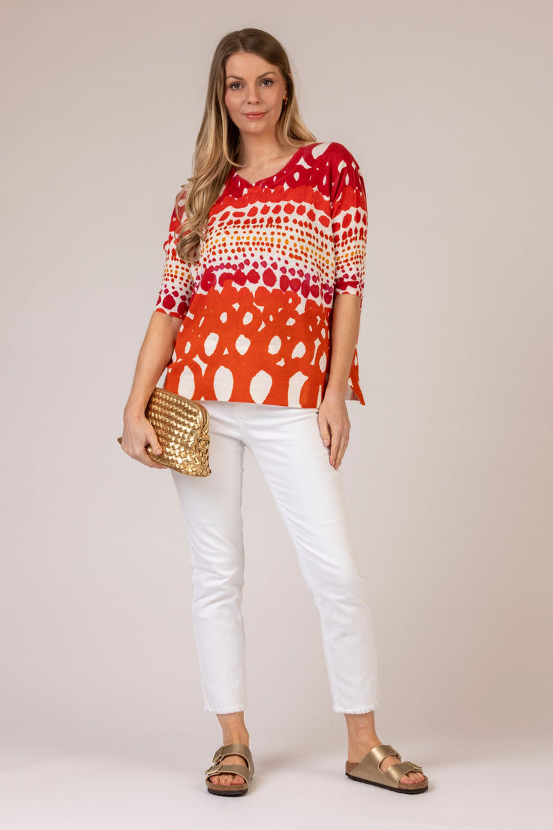 Red Dotty Jumper | Esthēme Cachemire