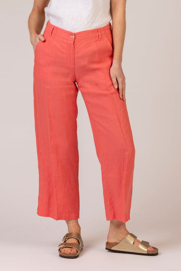 Maine S Coral Linen Trousers | Brax