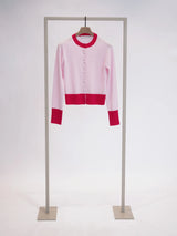 Karen Two Tone Cashmere Cardigan 1003 | Herzens