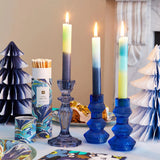 Ombre Blue, Yellow and Green Dinner Candles - 3 Pack | Talking Tables