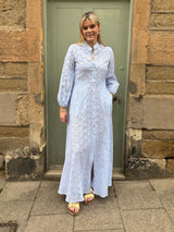 The Liza Linen Maxi Dress in Broderie Anglaise | Sartoria Saracena