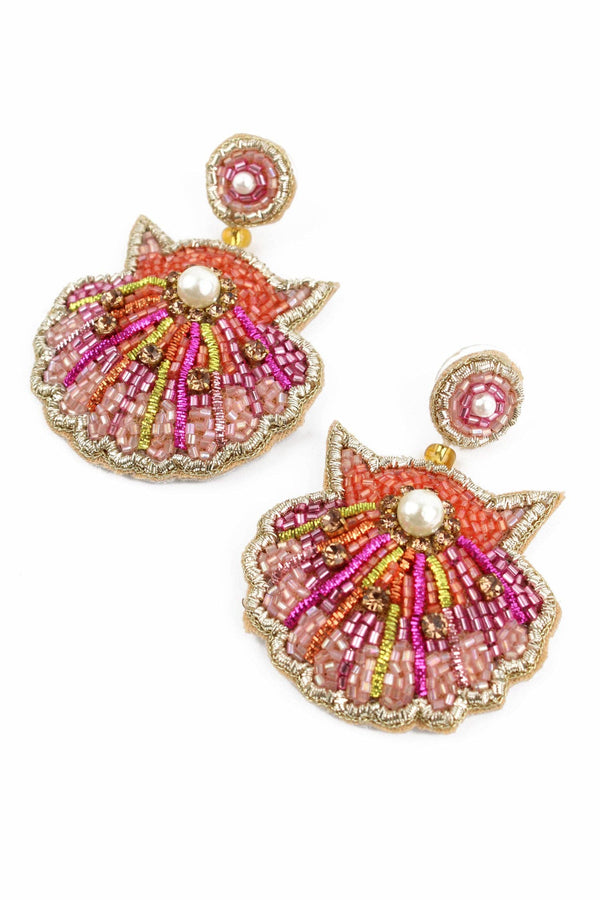 PINK SHELL EARRINGS