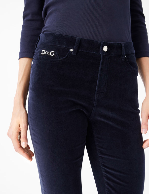 Carola Navy Velvet Trousers | Brax