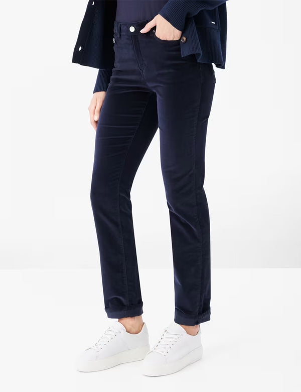 Carola Navy Velvet Trousers | Brax