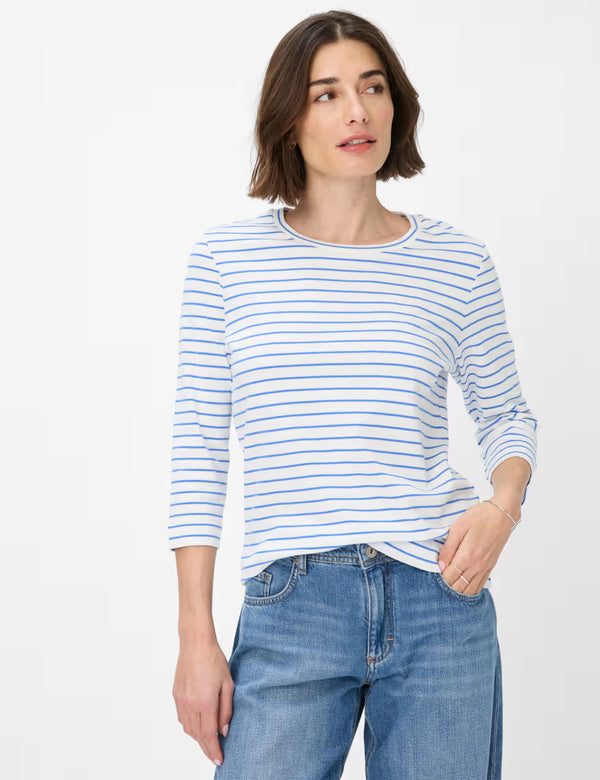 Cira Sapphire Blue Stripe 3/4 Top | Brax