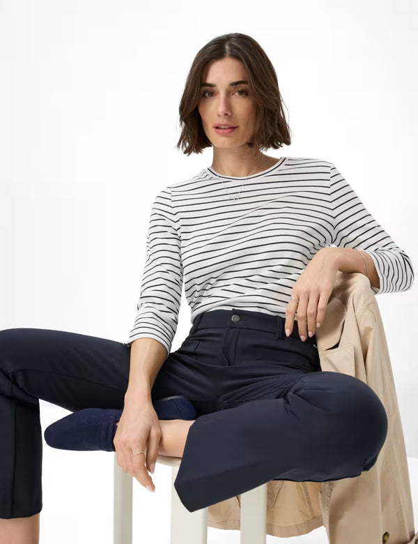 Cira Navy Stripe 3/4 Top | Brax