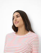 Cira Cranberry Stripe 3/4 Top | Brax