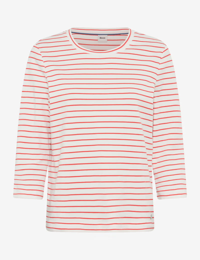 Cira Cranberry Stripe 3/4 Top | Brax