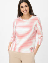 Cira Cranberry Stripe 3/4 Top | Brax