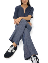 Farina Indigo Mood Linen Trousers | Brax