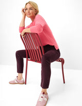 Laura New Grape Corduroy Trousers | Brax