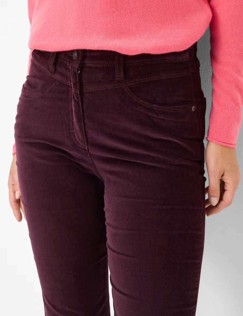 Laura New Grape Corduroy Trousers | Brax