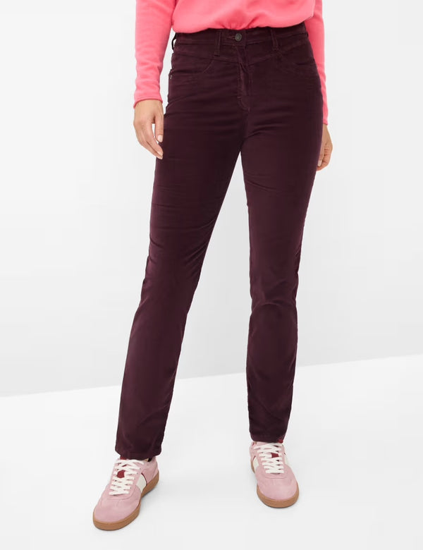 Laura New Grape Corduroy Trousers | Brax