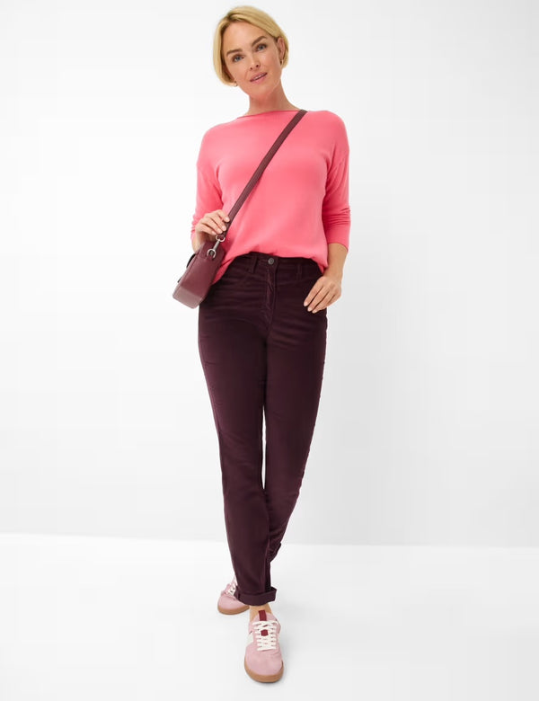 Laura New Grape Corduroy Trousers | Brax