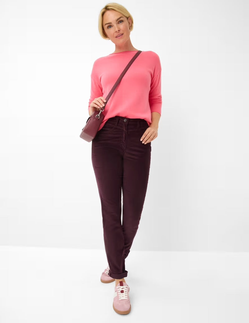 Laura New Grape Corduroy Trousers | Brax
