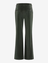 Maine Forest Green Velvet Wide Leg Trousers | Brax