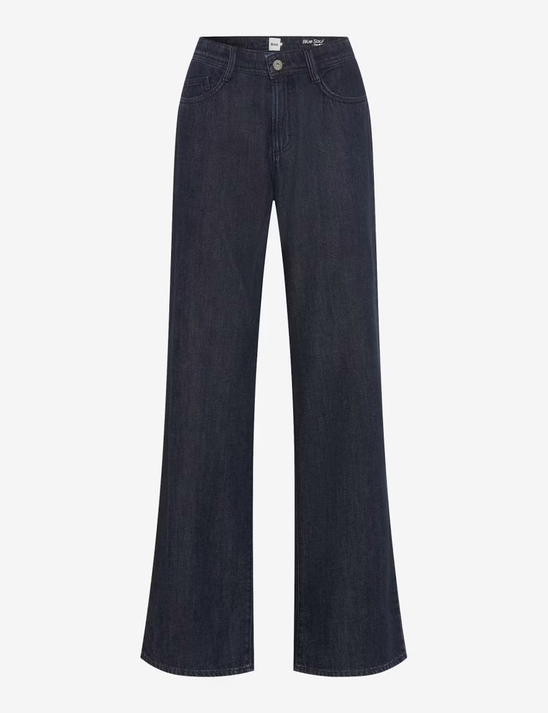 Maine Clean Dark Blue Denim Wide Leg Jeans | Brax