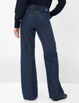 Maine Clean Dark Blue Denim Wide Leg Jeans | Brax