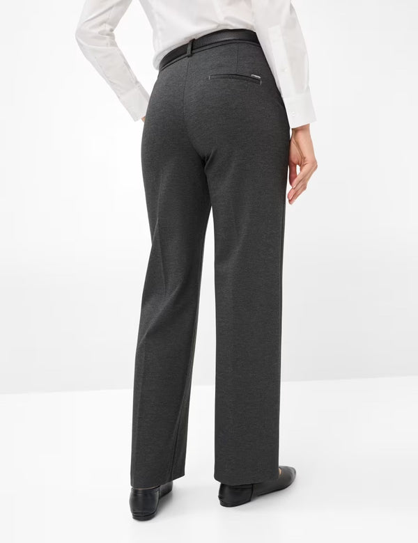 Maine Grey Jersey Wide Leg Trousers | Brax