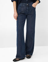 Maine Clean Dark Blue Denim Wide Leg Jeans | Brax