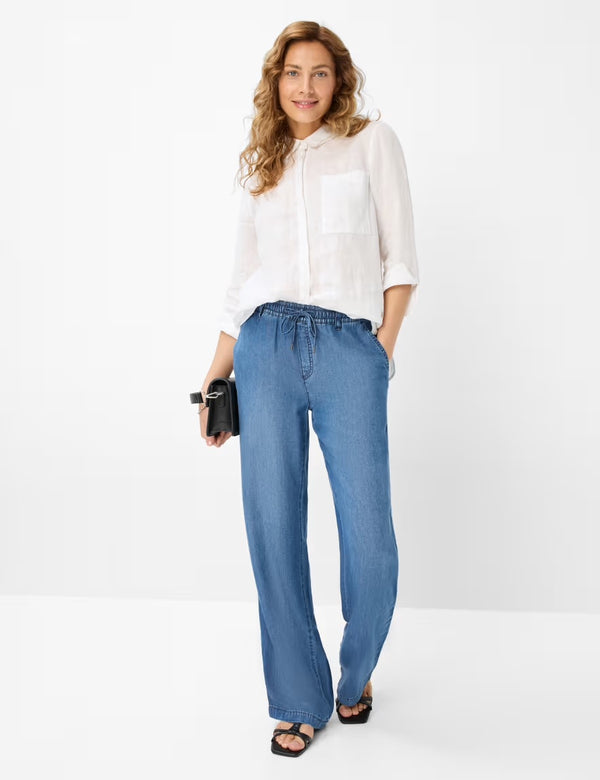 Maine Wide Leg Drawstring Jeans | Brax