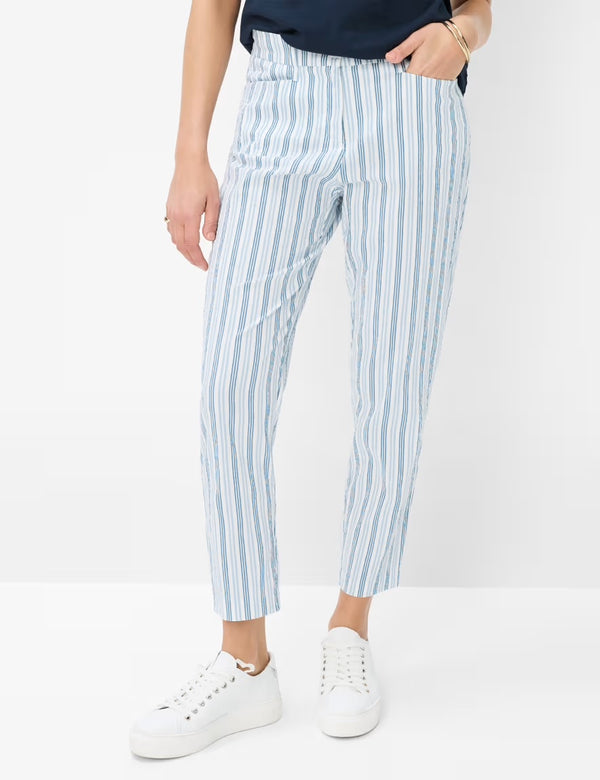 Mara S Blue Striped Trousers | Brax