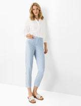 Mara S Blue Striped Chino Trousers | Brax