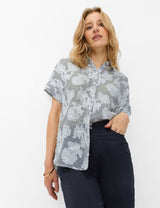 Mary C Cropped Navy Trousers | Brax