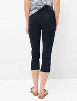 Mary C Cropped Navy Trousers | Brax